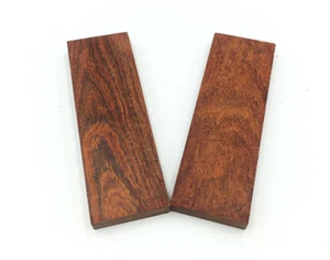 2 Pieces Red Sandalwood Knife Material Handle Scales Blanks 120x40x10mm Raw Wood - Picture 1 of 8