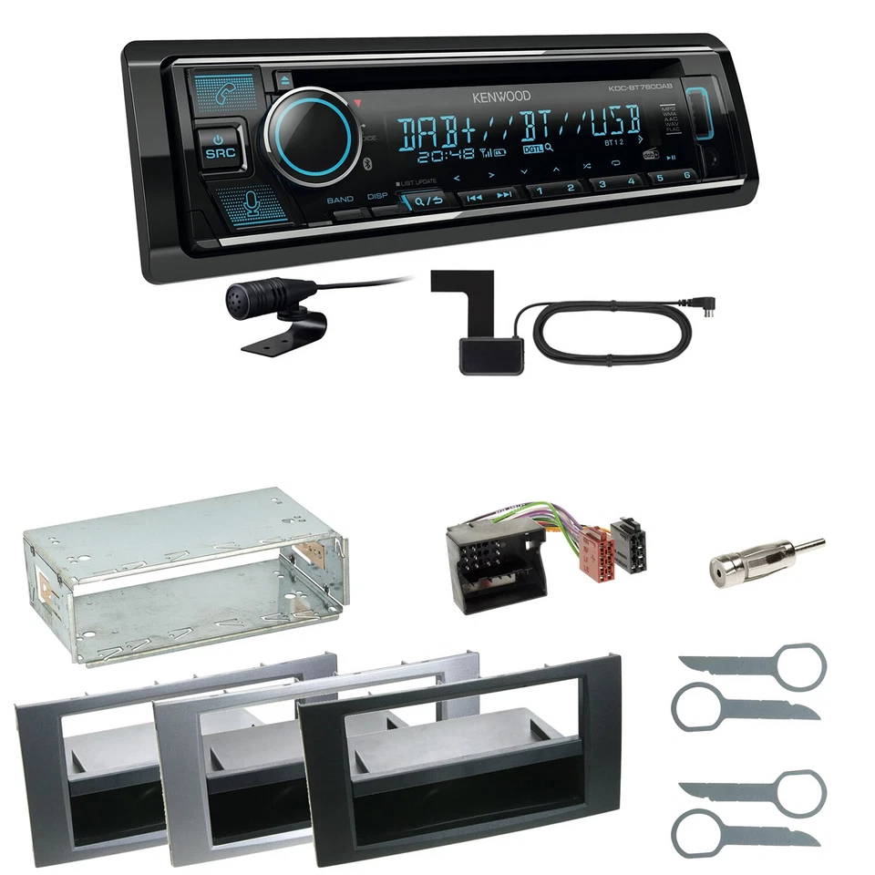 Kenwood KDC-BT760DAB Bluetooth DAB Einbauset für Ford Kuga Fusion Galaxy S-Max - Bild 1 von 1