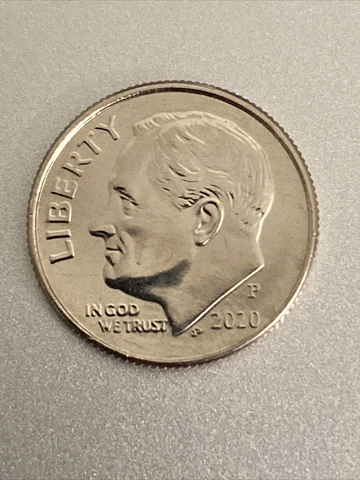 2020 - P    BU  UNC   ROOSEVELT DIME from Bank Rolls Cover