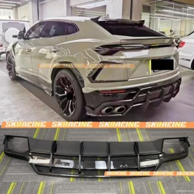 Подходит для Lamborghini Urus 2019-2022 комплекты диффузоров для заднего бампера из настоящего углеродного волокна - Изображение 1 из 4