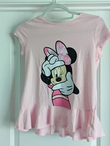 DISNEY MINNIE MOUSE Pink Shirt Sz 12 - Picture 1 of 4