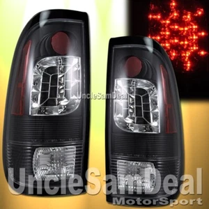 FORD F150 F250 F350 CLEAR LENS BLACK RED LED L.E.D. TAIL LIGHTS DIRECT FIT PAIR - Bild 1 von 2