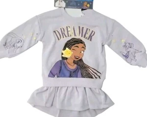 DISNEY ~ WISH ~ DREAMER ~ Two (2) Piece Skort Set ~ Sweatshirt ~ Skort ~ Size 5T - Picture 1 of 5