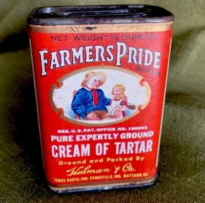 Antique Farmers Pride Spice Tin Can  1.5 oz Hutman & Co. Paper Label - Image 1 of 4