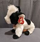 Vintage TY Beanie Buddy 1991 "Clover" Style 8007 Cow Plush w/Ribbon & Bell - 14"