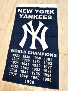 New York Yankees 20th Century World Series Championship Banner 63” X 33” Navy - Picture 1 of 1
