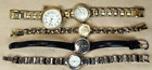 5 VINTAGE CARRIAGE TIMEX WOMENS WATCHES LOT DRESS & CASUAL; INDIGLO; ALL WORK!
