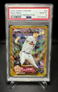 2023 Topps Chrome - Max Fried - Gold Wave Refractor /50 - PSA Gem Mint 10 - #65 - Picture 1 of 3