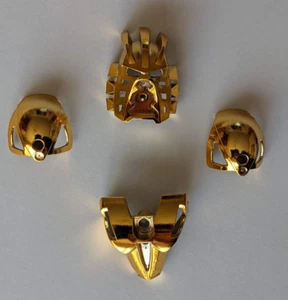LEGO Bionicle Raro CROMO ORO Máscara Avohkii + ARMADURA para Takanuva 8596 - Imagen 1 de 3