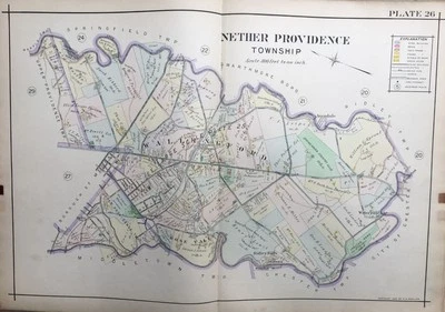  1909 A.H. MUELLER DELAWARE COUNTY, PA, NETHER PROVIDENCE CHESTER PARK ATLAS MAP - Image 1 of 3