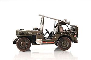 Jeep verte 1940 Willys-Overland modèle 1:12