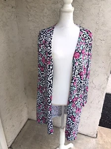Jessica London 12 open front cardigan duster floral long  - Picture 1 of 7