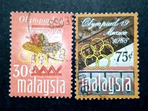 Malaysia 1968 19th Olympic Games Mexico Complete Set - 2v Used #1 - Picture 1 of 2