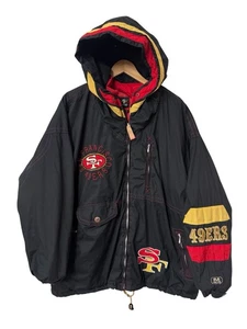 Vintage Mirage NFL San Francisco 49ers Jacke Kapuze Large - Bild 1 von 6