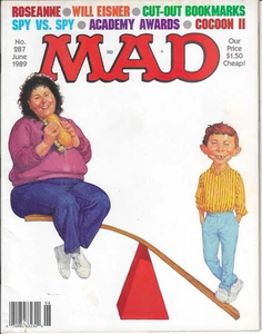 Roseanne Barr - Roseanne - Mad Magazine - June 1989 - no. 287 - AUTHENTIC - Imagen 1 de 2
