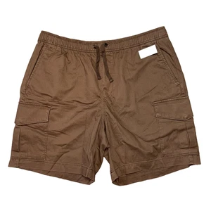 Pantalones Cortos Carga Old Navy Para Hombre Grandes Marrón Relajado Cintura Elástica Bolsillos con Cordón - Imagen 1 de 8