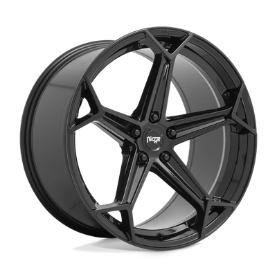 (JUEGO 4) Ruedas Nicho 1PC N258 Flecha 20x10.5 5x114.3 40mm Negro Brillante Foto 1 de 2