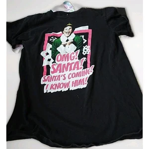 Elf Size S Graphic Black Tshirt - Picture 1 of 8