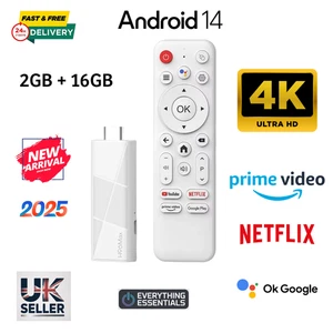4K H96 MAX RK3518 Android 14.0 2GB/16GB AI Smart TV Stick Google Voice Assistant - Picture 1 of 6