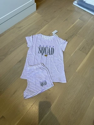 儿童睡衣套装紫色条纹大号 — 第 1/2 张图片