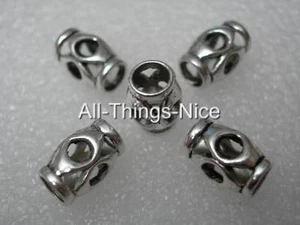 25 Silver Alloy BIG TUBE 7x12mm Spacer Beads Jewellery Craft Making Findings - Picture 1 of 1