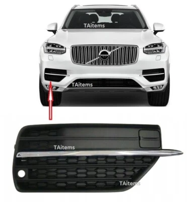 REJILLA PARACHOQUES INFERIOR DELANTERA DERECHA + MOLDURA CROMADA PARA VOLVO XC90 2016- Foto 1 de 4