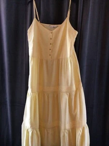 Cool Comfortable Lemon Cotton Blend Maxi Dress Size 16 - Picture 1 of 3