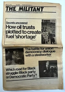 THE MILITANT 1974 SOCIALIST NEWSPAPER * BLACK POWER * WOUNDED KNEE * VIETNAM WAR - Picture 1 of 7