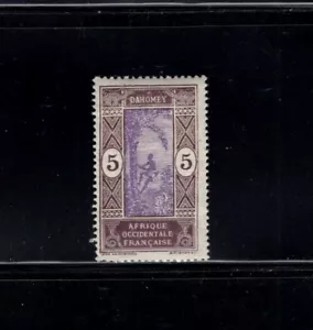 Dahomey 1913-1922 5c violett braun und violett Mann Kletteröl Palme postfrisch Sc 46 - Bild 1 von 2