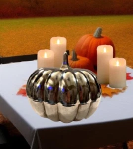 GORHAM Silver Electro Plate Pumpkin  Candy Bowl 8 x 7 Inches Rare - Picture 1 of 9