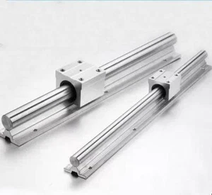 2X SBR10-1100mm 10MM FULLY SUPPORTED LINEAR RAIL SHAFT ROD + 4 SBR10UU Block - Picture 1 of 2