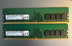 16GB DDR4 (2x8GB) PC4 2400MHz 288-Pin Desktop Memory RAM Micron - Picture 1 of 1