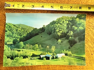 Vintage 1972 Vermont Post Card of farm fields hills, National Life of Vermont - Picture 1 of 6