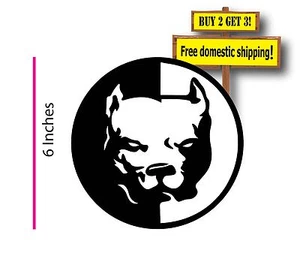 Pit Bull Dog Shadow Vinyl Decal Sticker 6" P873 - Bild 1 von 1