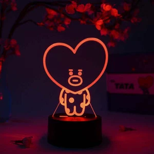 BTS BT21 Official Authentic Goods TATA OTAKU LAMPS LED LIGHT Valentine's Gift  - Picture 1 of 8