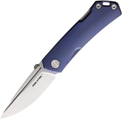 Navaja de Bolsillo Plegable Real Steel Luna Maius Backlock Azul Titanio N690 7093 Foto 1 de 2