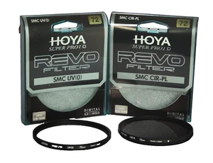 Set of HOYA 72mm REVO UV and CIR-PL filters Ultra-Violet + Circular Polarising - Picture 1 of 1