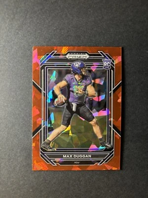 2023 Panini Prizm Draft Picks - Red Ice Prizm #107 Max Duggan (RC) TCU  - Image 1 of 2