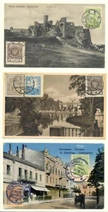 POLAND 1926 ca. 3 x PPC == STAMP FRONT- TO HOLLAND -F/VF @7 - Picture 1 of 2