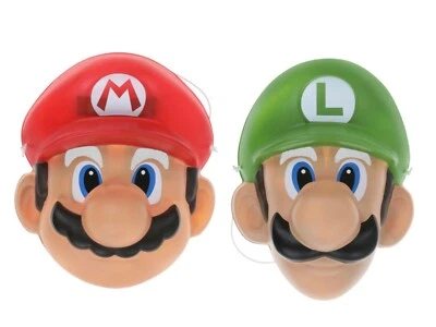 Nintendo Super Mario Bros. Movie Mario & Luigi Cosplay Mask Halloween Costume - Image 1 of 4