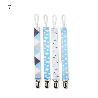 4 Pack Little Baby Dummy Pacifier Clips Pacifier Chain Clip Soother Holder Strap - Image 1 of 4