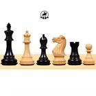 Desert Gold Staunton Series Wooden Chess Pieces In Ebonized & Boxwood- 4.0" King