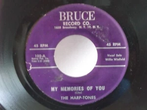 The Harptones,Bruce 102,"My Memories Of You",US,7" 45,1955 R&B classic, Mint- - Picture 1 of 2