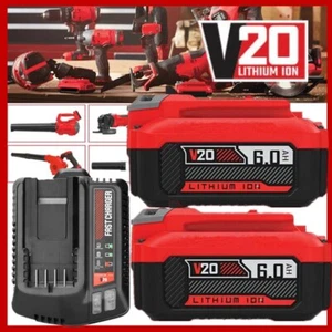 20Volt Max 6.0Ah For Craftsman V20 Li-Ion Battery /Charger CMCB206 CMCB204 20V - Picture 1 of 25