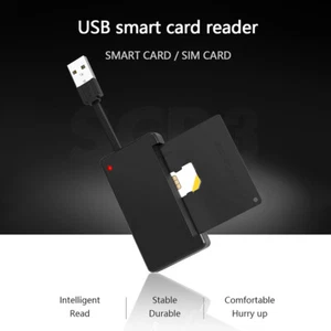 USB2.0 Smart Card Reader Micro SD/TF Memory ID Bank EMV Electronic DNIE Adapter - Picture 1 of 10