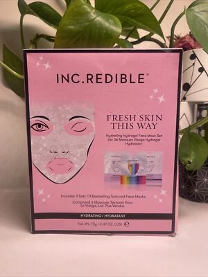 (Paquete de 5) Hidrogel Hid. INC.redible Fresh Skin This Way. Mascarillas faciales de gel 3 quilates Foto 1 de 4