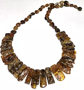 ECCELLENTE VERA COLLANA DALL'AMBRA BALTICA 50 cm - mix marrone - Imagen 1 de 12