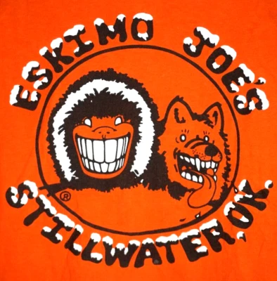Camiseta De Colección Años 90 Eskimal Joes Para Hombre Mediana Naranja Oklahoma Bar Camiseta Foto 1 de 4