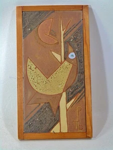 5" x 9" Keramikstück von P. Balsamakis 1966 (griechischer Keramiker) - Bild 1 von 2