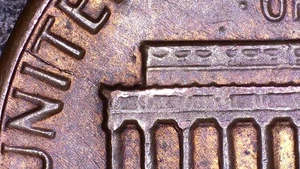 1985 P Lincoln Memorial Penny Die Crack Error On Reverse - Picture 1 of 7